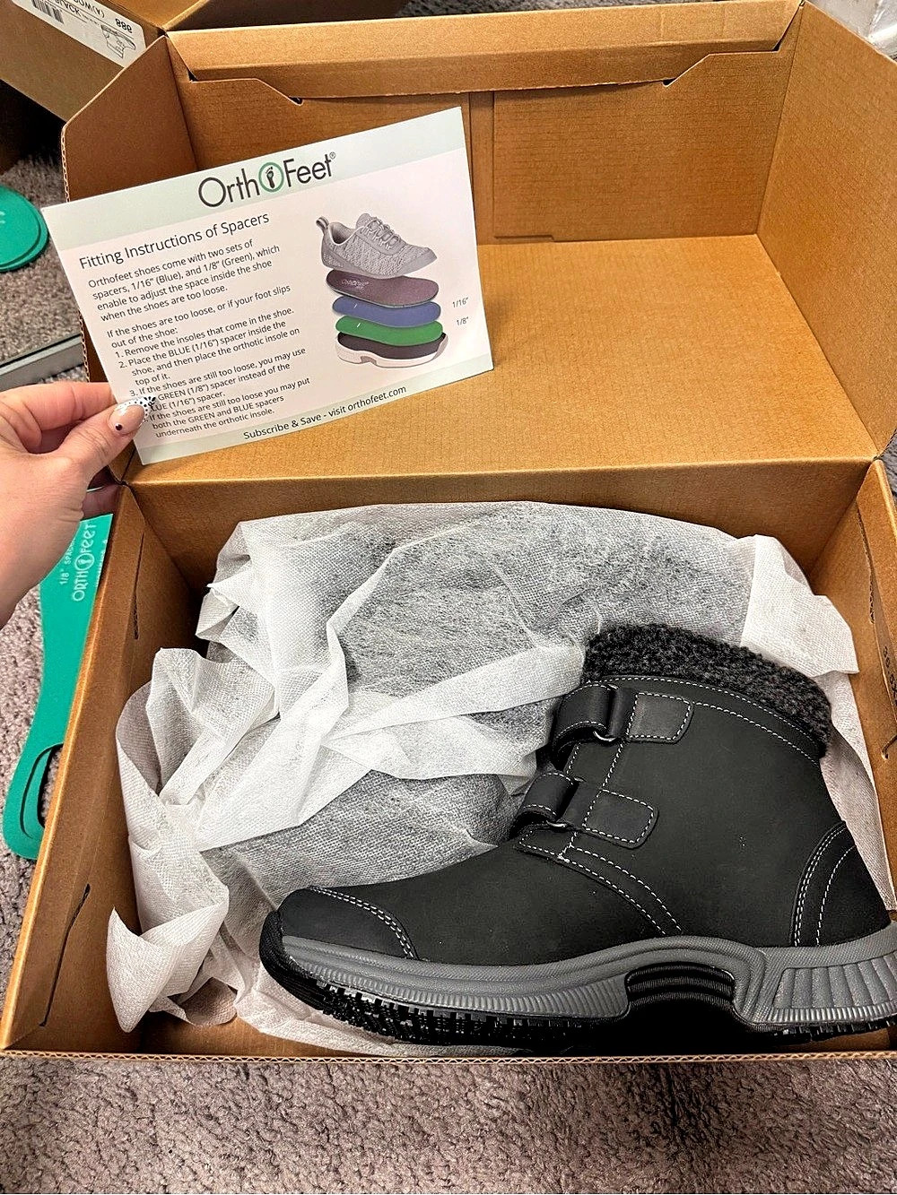 Orthofeet Waterproof Orthopedic Boot in Black Size 9 - NWT